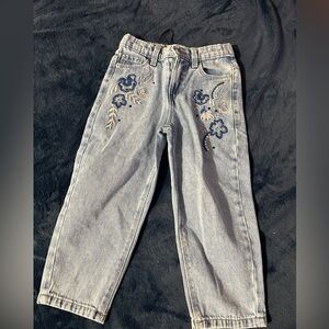 Bundle of Embroidered Floral Light Blue Jeans